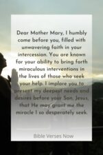 15 Very Powerful Prayer To Mother Mary For A Miracle Bible Verses Of