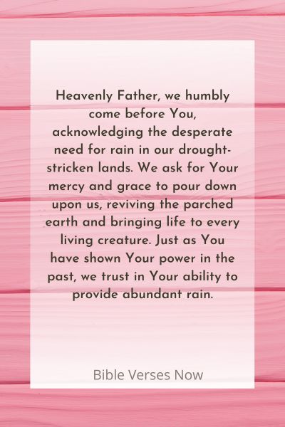 A Prayer for Abundant Rain