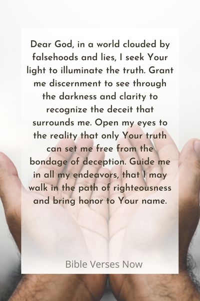 A Prayer for Clarity Amidst Falsehoods