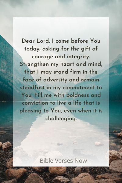 A Prayer for Courage and Integrity