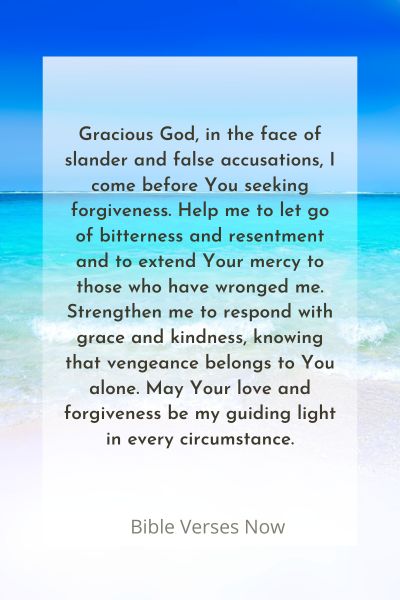 A Prayer for Forgiveness in the Midst of Slander