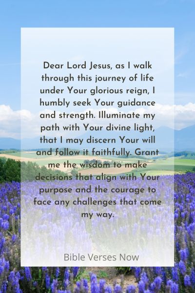 A Prayer for Guidance and Strength in Christ the King's Reign