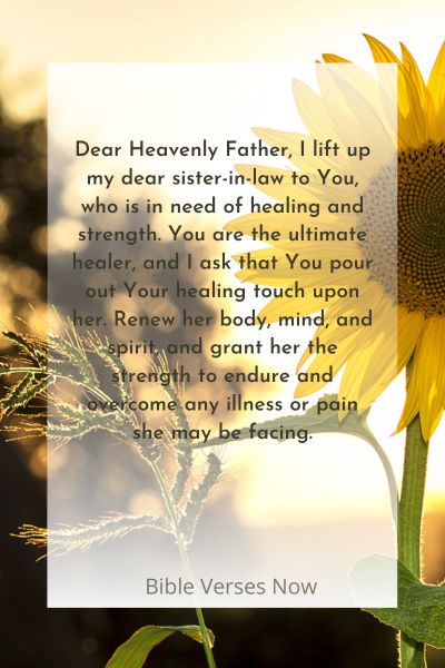 A Prayer for Healing and Strength for My Sister-in-Law