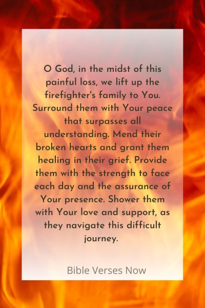 A Prayer for Peace and Healing for the Firefighter's Family