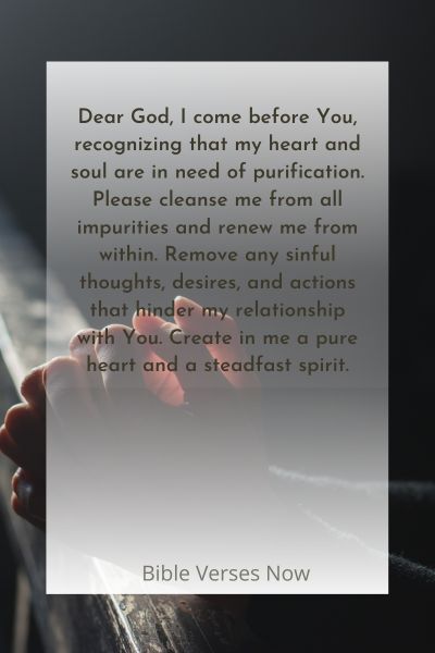 A Prayer for Purity and Inner Cleansing