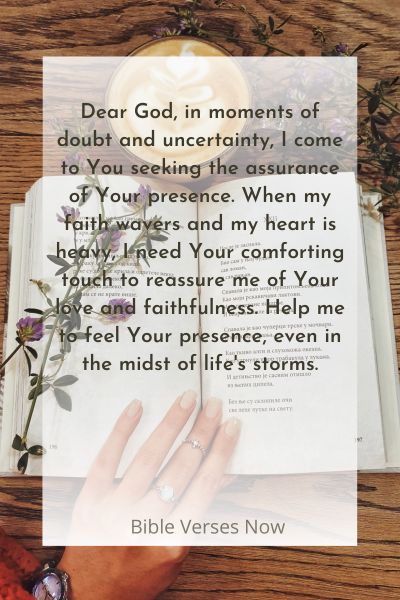 A Prayer to Feel Gods Presence in Times of Doubt