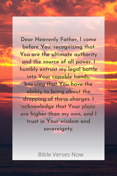 Entrusting Our Legal Battle to a Higher Power Prayer