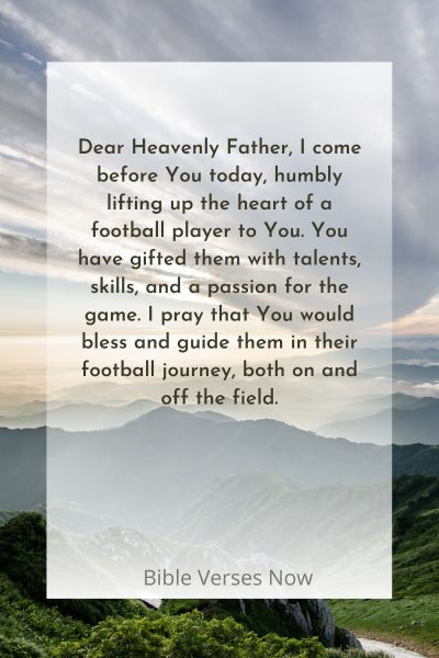 Prayer For A Football Player