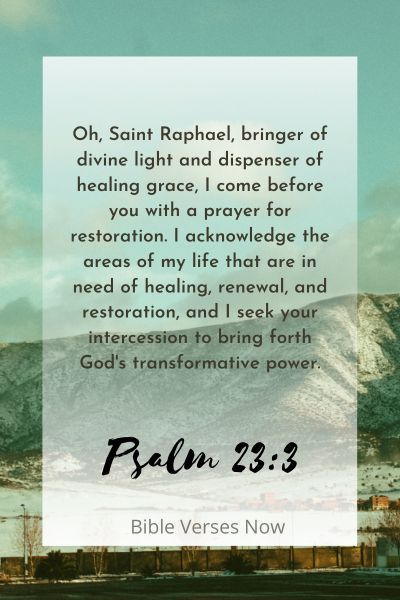 Saint Raphael's Prayer for Restoration