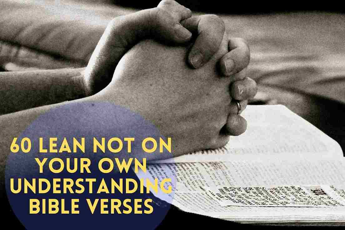 60 Insightful Lean Not On Your Own Understanding Bible Verses