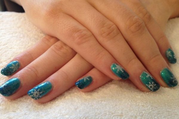 Cool Turquoise Nail Art Design Shellac