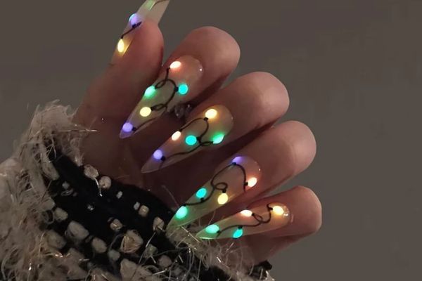 Glow in the Dark Festive Nails