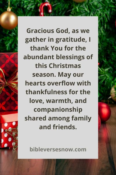 Gratitude for Christmas Blessings