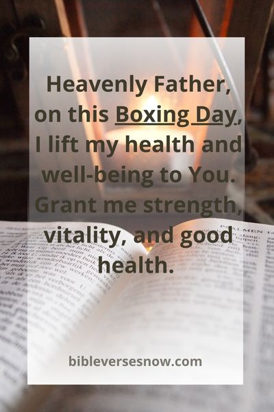 Personalized Prayers on Boxing Day on Health and Wholeness