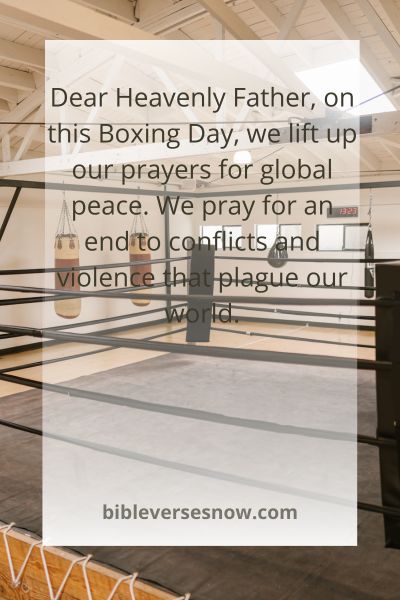 Prayers for Global Peace on Boxing Day