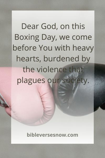 Prayers for an End to Violence on Boxing Day